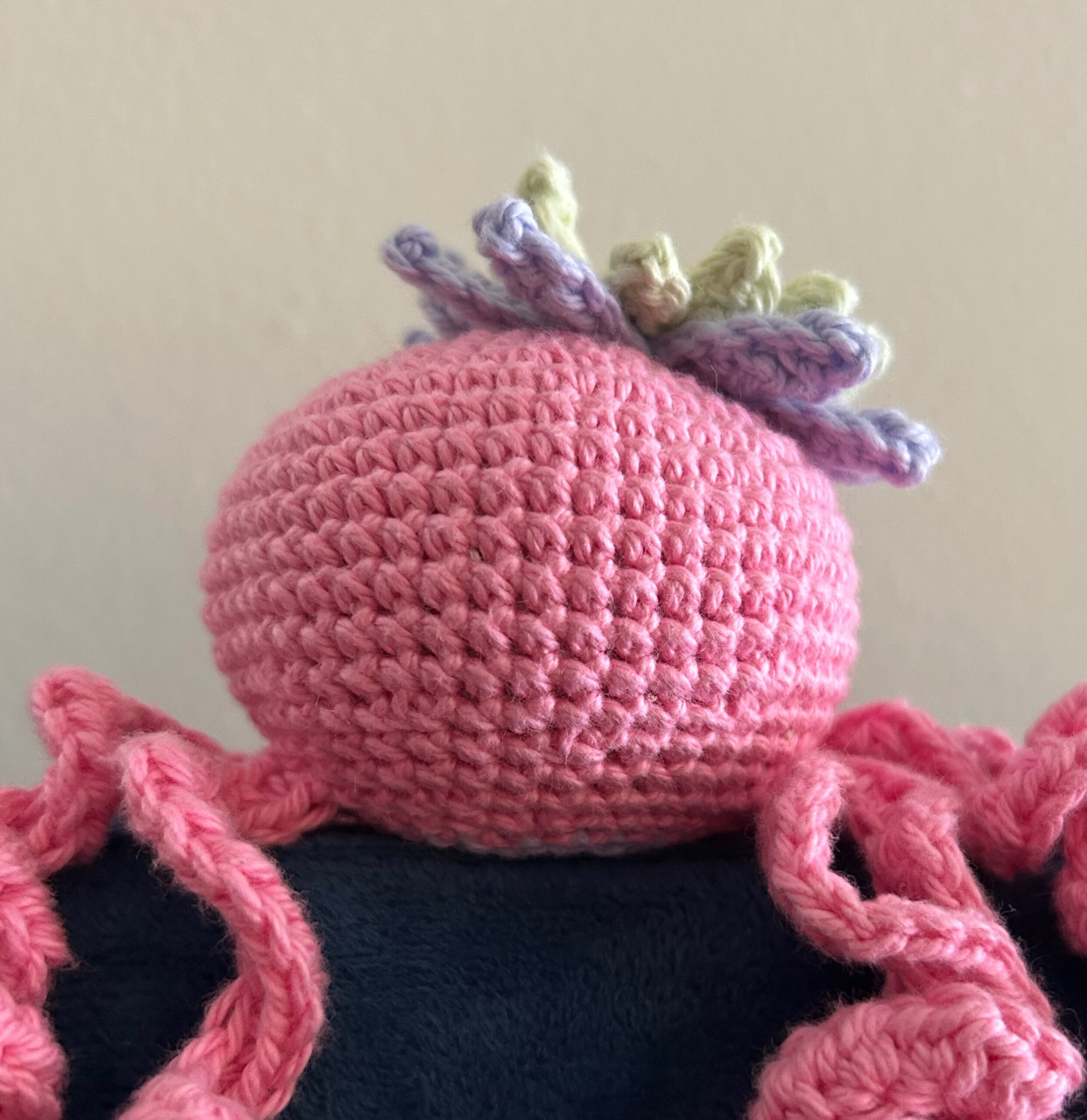 Blank octopus crochet toy face