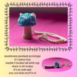 photo of crocheted mushroom pendant